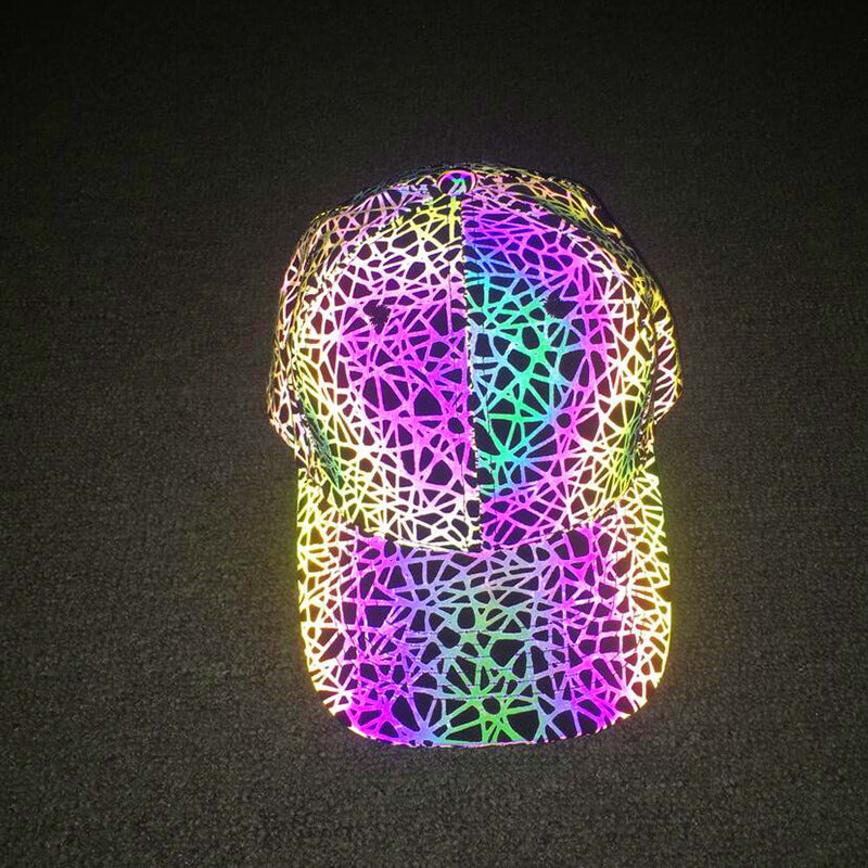 Colorful Rave Polyester Reflective Cap | Gthic.com