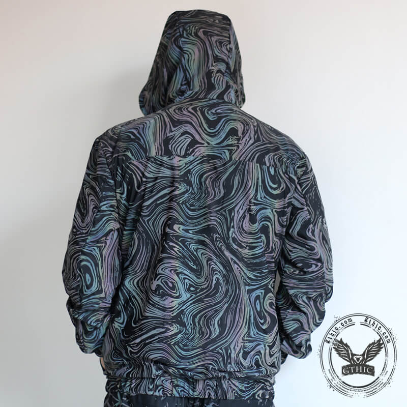 Colorful Reflective Polyester Techwear Jacket | Gthic.com
