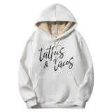 Colorful Tattoos And Tacos Crew Collar Hoodie 02 | Gthic.com