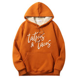 Colorful Tattoos And Tacos Crew Collar Hoodie