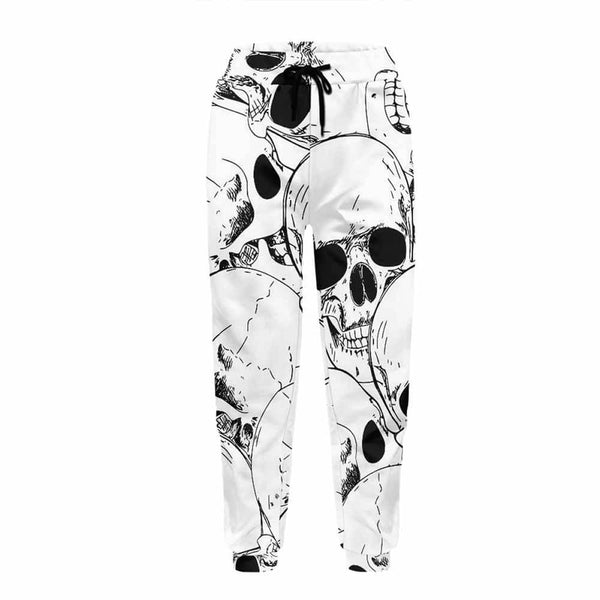 Comics Skull Print Elastic Casual Pants | Gthic.com