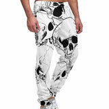 Comics Skull Print Elastic Casual Pants | Gthic.com