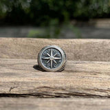 Compass Rose Signet Sterling Silver Ring | Gthic.com