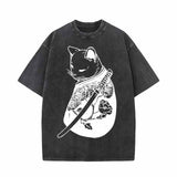 Cool Cat Samurai T-shirt Vest Top | Gthic.com