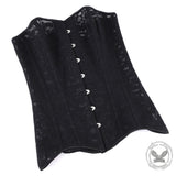 Court-Style Black Cinched Waist Strapless Corset