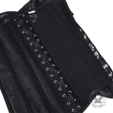 Court-Style Black Cinched Waist Strapless Corset