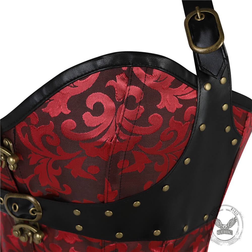 Court-Style Gothic 12 Steel-Boned Halter Corset