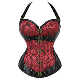 Court-Style Gothic 12 Steel-Boned Halter Corset