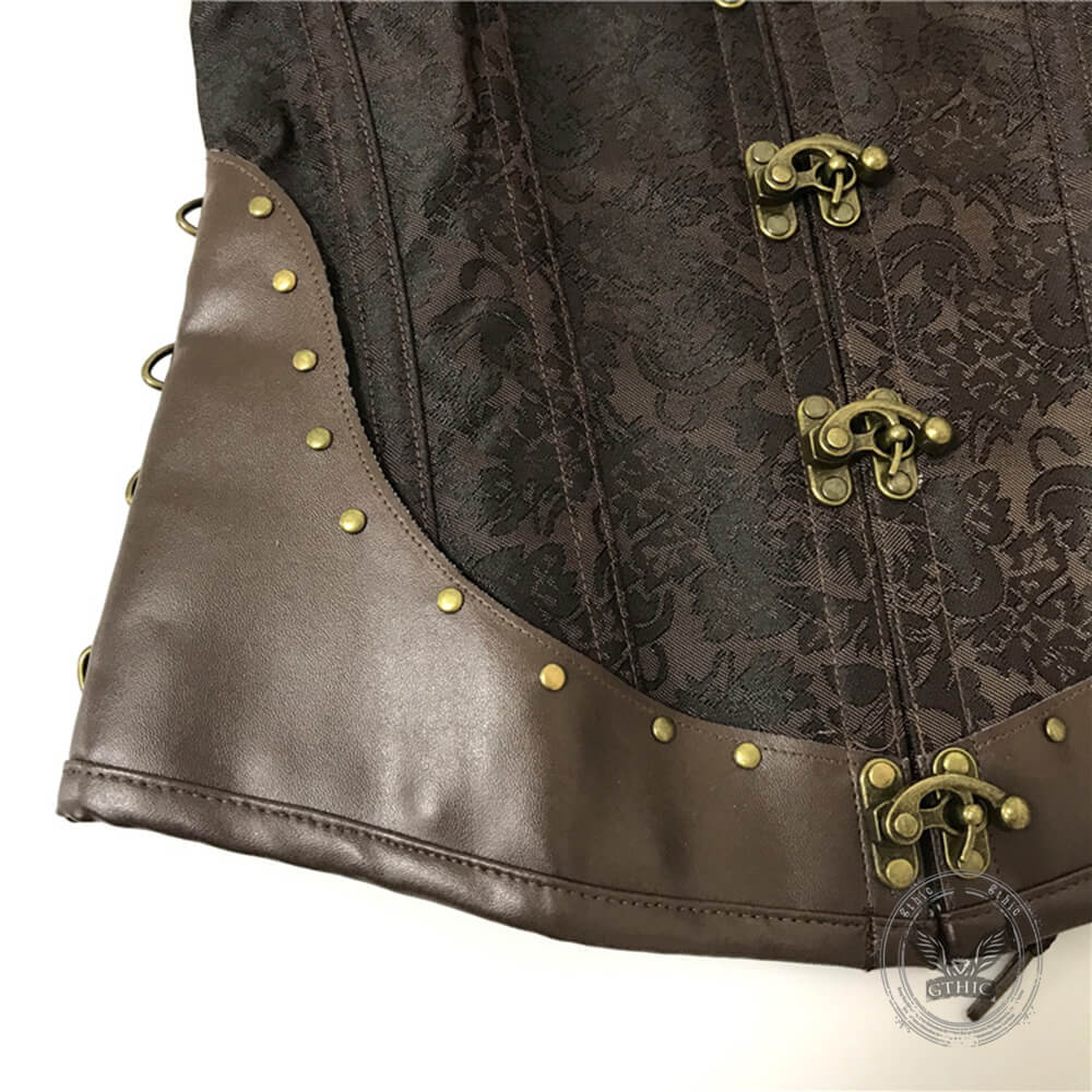 Court-Style Gothic 12 Steel-Boned Halter Corset