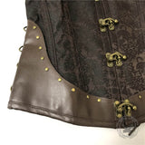 Court-Style Gothic 12 Steel-Boned Halter Corset