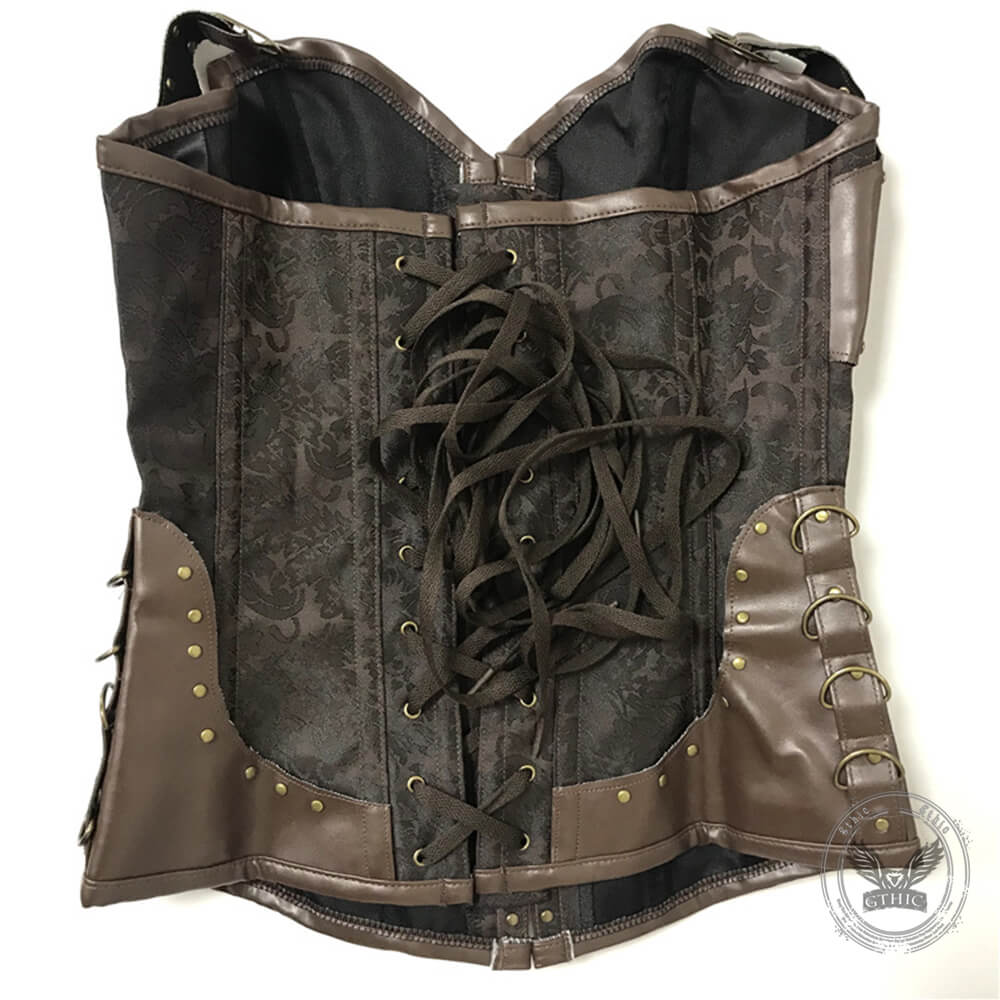 Court-Style Gothic 12 Steel-Boned Halter Corset