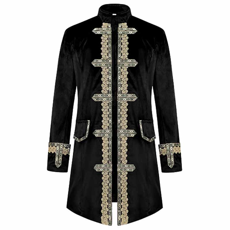 Court Medieval Stand Collar Retro Tuxedo Costume 02 | Gthic.com