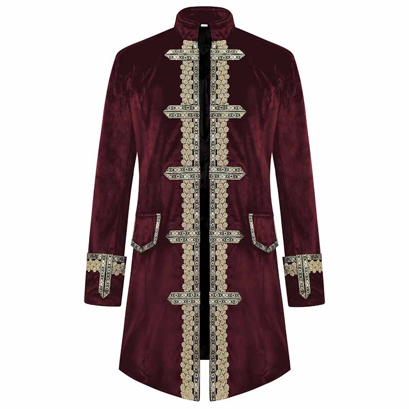 Court Medieval Stand Collar Retro Tuxedo Costume 03 | Gthic.com