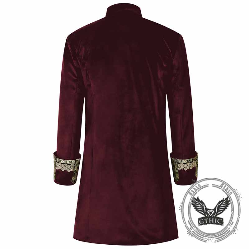 Court Medieval Stand Collar Retro Tuxedo Costume
