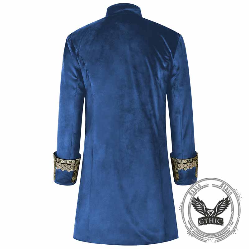 Court Medieval Stand Collar Retro Tuxedo Costume