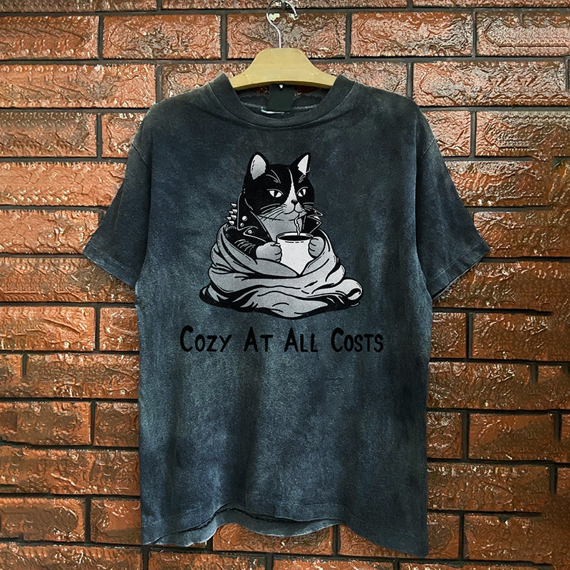 Cozy At All Costs Short Sleeve T-shirt | Gthic.com