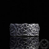 Crack Sew Knot Sterling Silver Ring