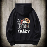 Crazy Flower Sugar Skull Polyester Hoodie Coat | Gthic.com