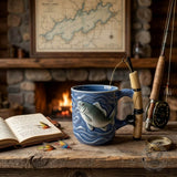 Creative Angler's Dream Fishing Rod And Fish Ceramic Mug