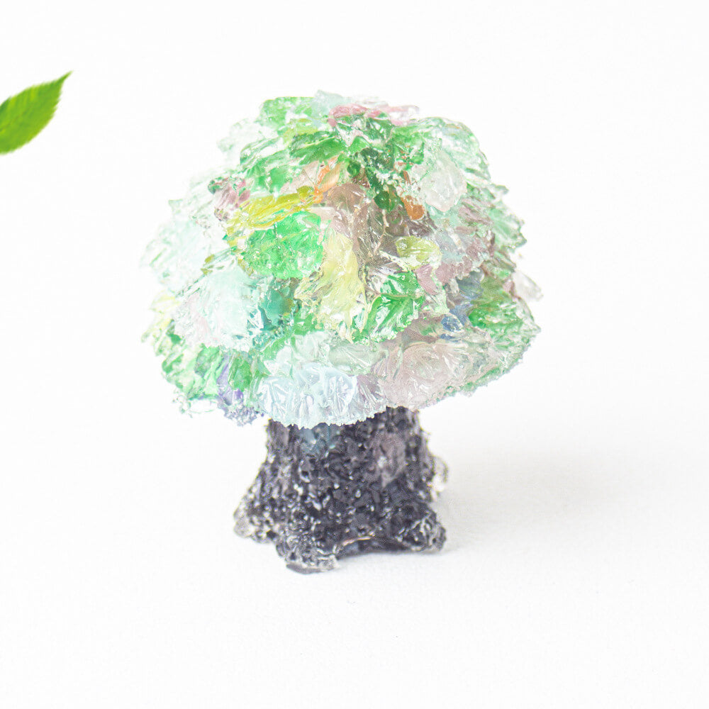Creative Crystal Pebble Resin Money Tree Figurine