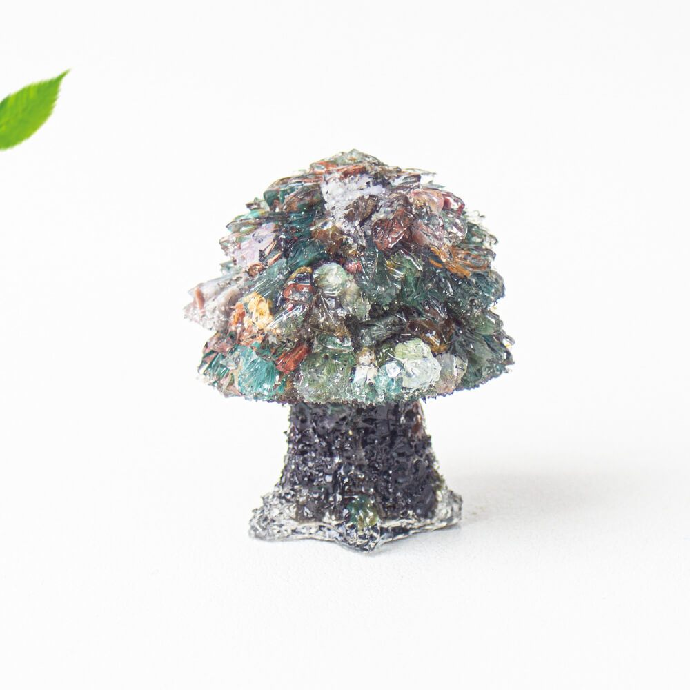 Creative Crystal Pebble Resin Money Tree Figurine