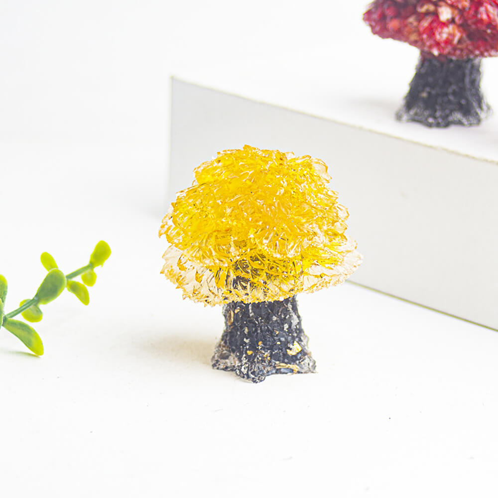 Creative Crystal Pebble Resin Money Tree Figurine