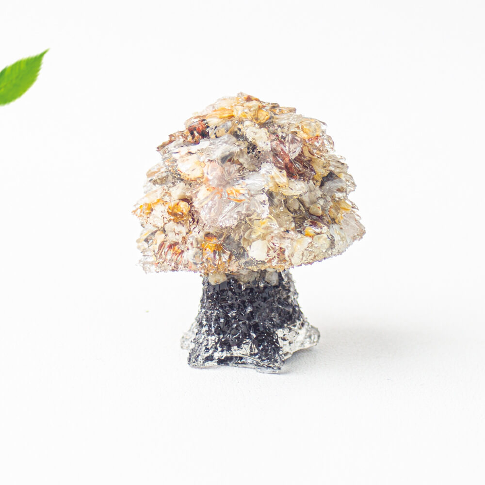 Creative Crystal Pebble Resin Money Tree Figurine