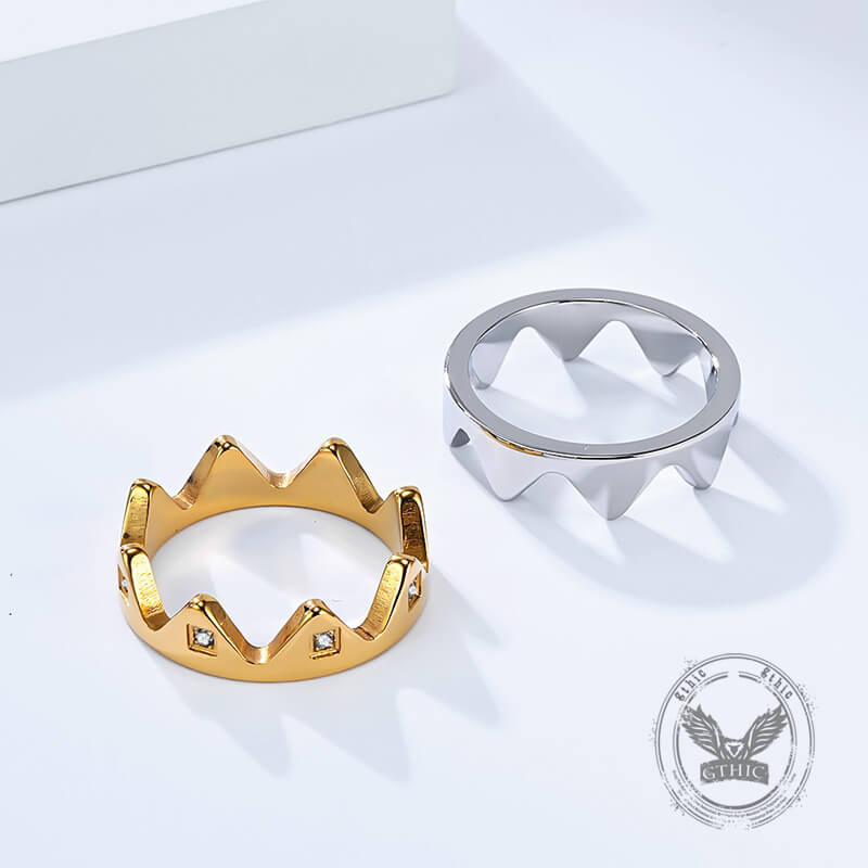 Creative Detachable Diamond Crown Stainless Steel Ring | Gthic.com
