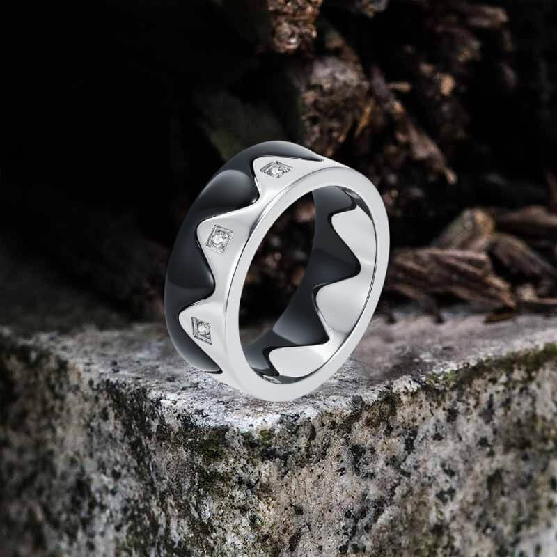 Creative Detachable Diamond Crown Stainless Steel Ring