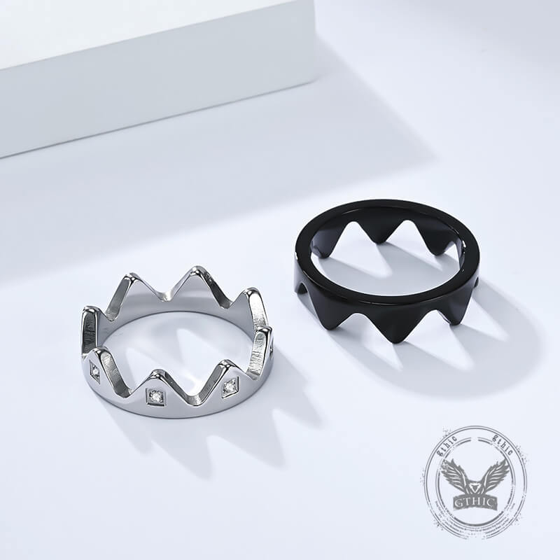 Creative Detachable Diamond Crown Stainless Steel Ring
