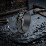 Creative Dragon Scale Stainless Steel Spinner Ring