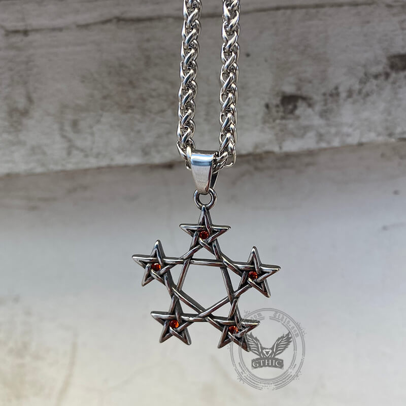 Creative Pentagram Shaped Stainless Steel Pendant | Gthic.com