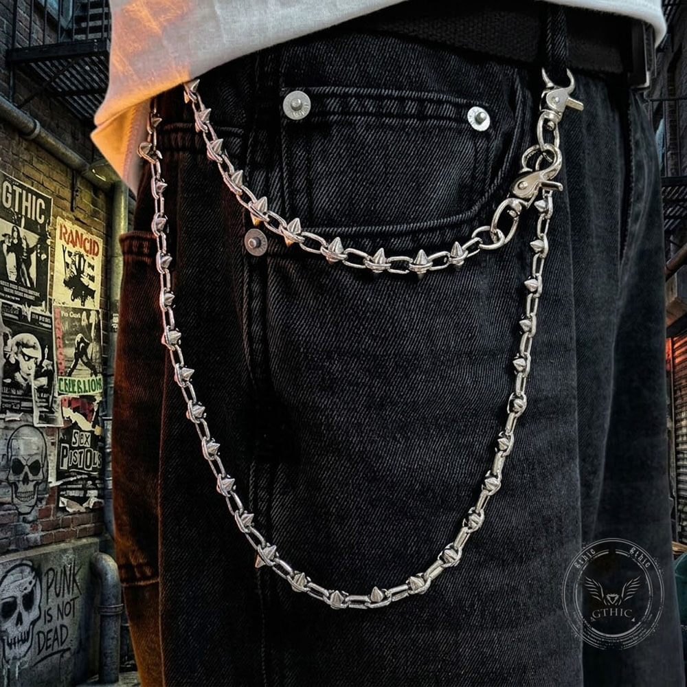 Creative Punk-Style Skull Rivet Alloy Pants Chain | Gthic.com