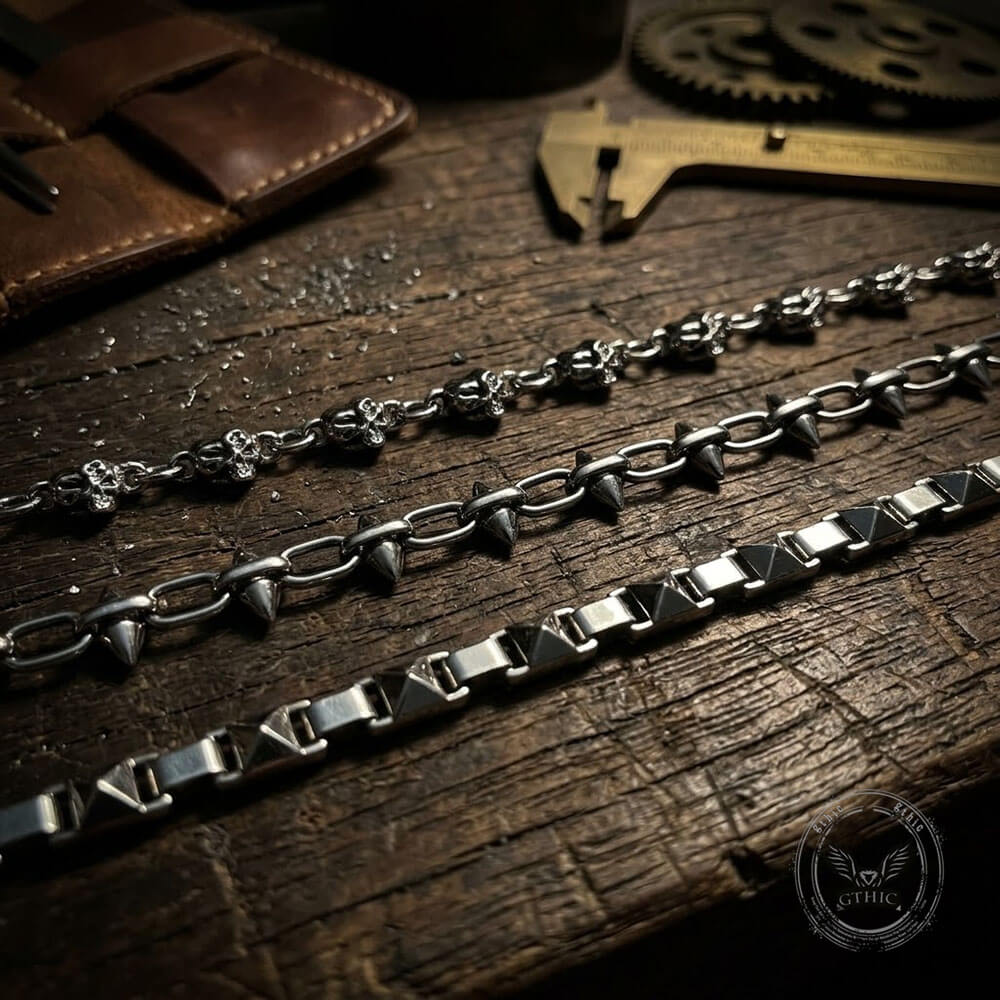 Creative Punk-Style Skull Rivet Alloy Pants Chain