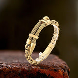 Creative Punk Wire Nail Stainless Steel Byzantine Bracelet