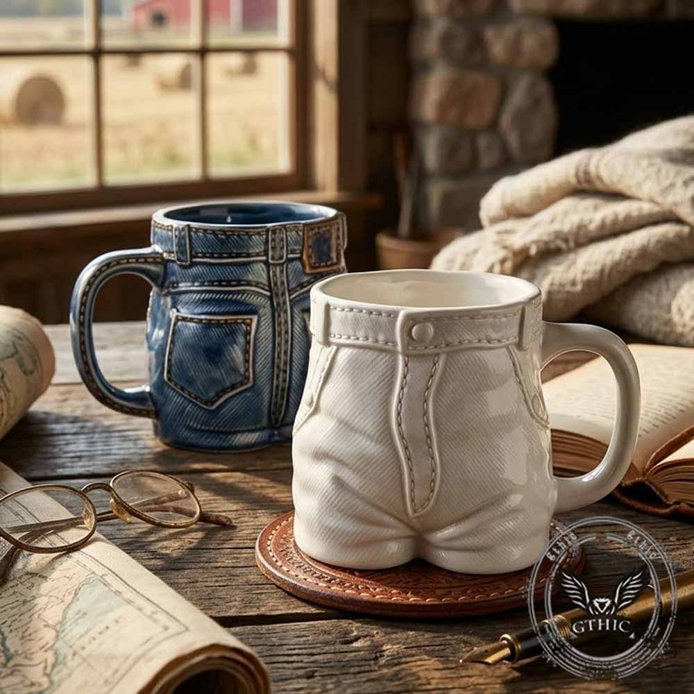 Creative Retro Denim Jeans-Style Ceramic Mug | Gthic.com