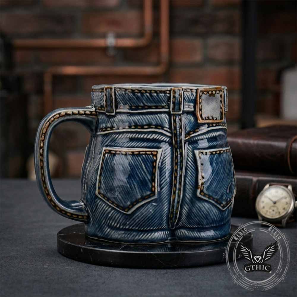 Creative Retro Denim Jeans-Style Ceramic Mug
