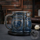 Creative Retro Denim Jeans-Style Ceramic Mug