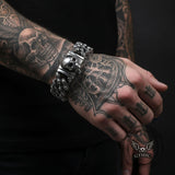 Creative Skull Stainless Steel Gothic Cuban Link Bracelet | Gthic.com