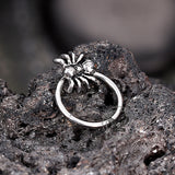 Creative Spider Stainless Steel Hoop Earrings