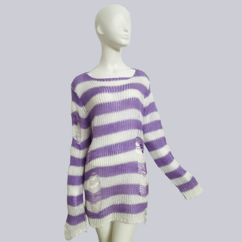 Klassieke losse polyester sweater met doodskopprint
