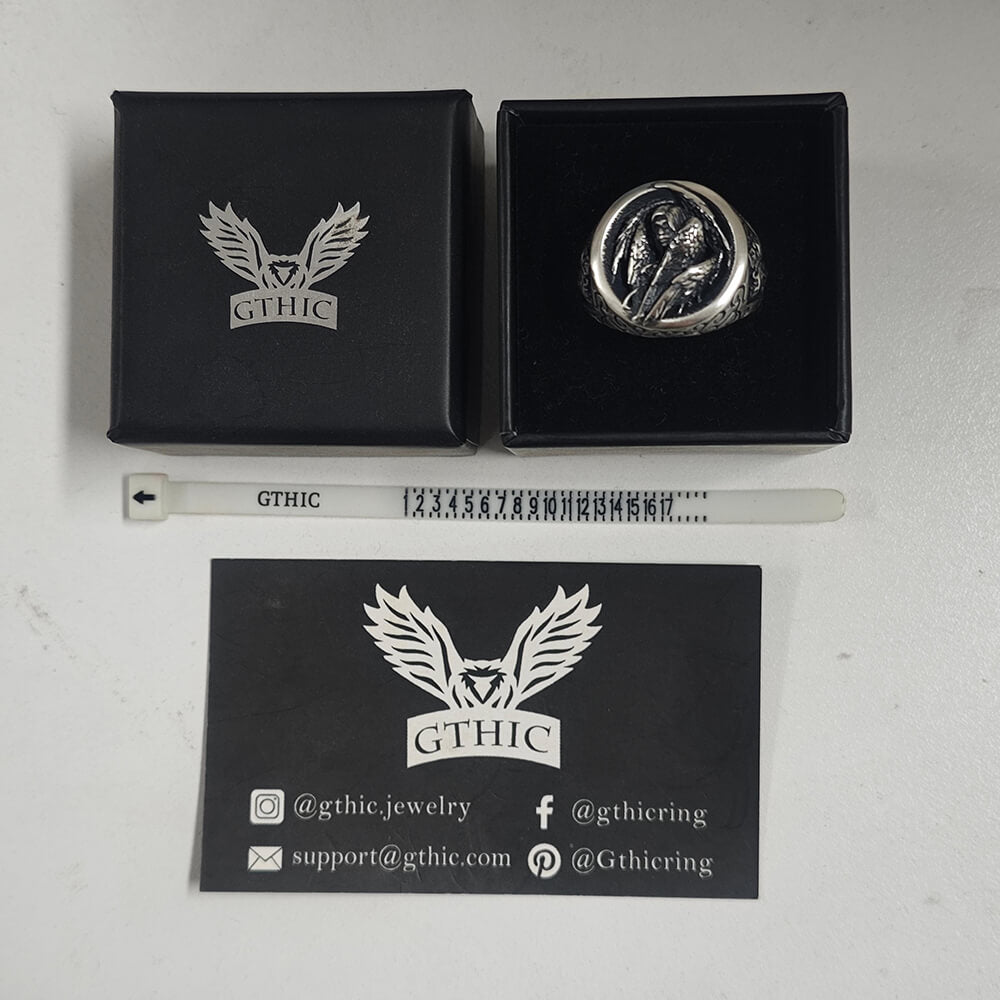 Cross Archangel Guardian Sterling Silver Ring