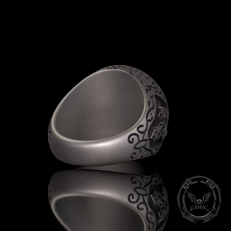 Cross Archangel Guardian Sterling Silver Ring | Gthic.com