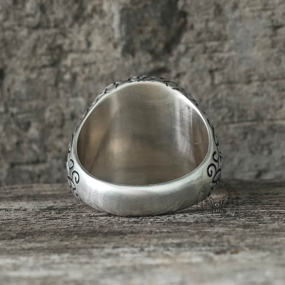 Cross Archangel Guardian Sterling Silver Ring