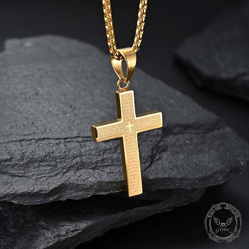 Cross Prayer Stainless Steel Pendant