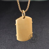 Cross Serenity Prayer Stainless Steel Military Tag Pendant