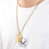 Cross Serenity Prayer Stainless Steel Military Tag Pendant | Gthic.com