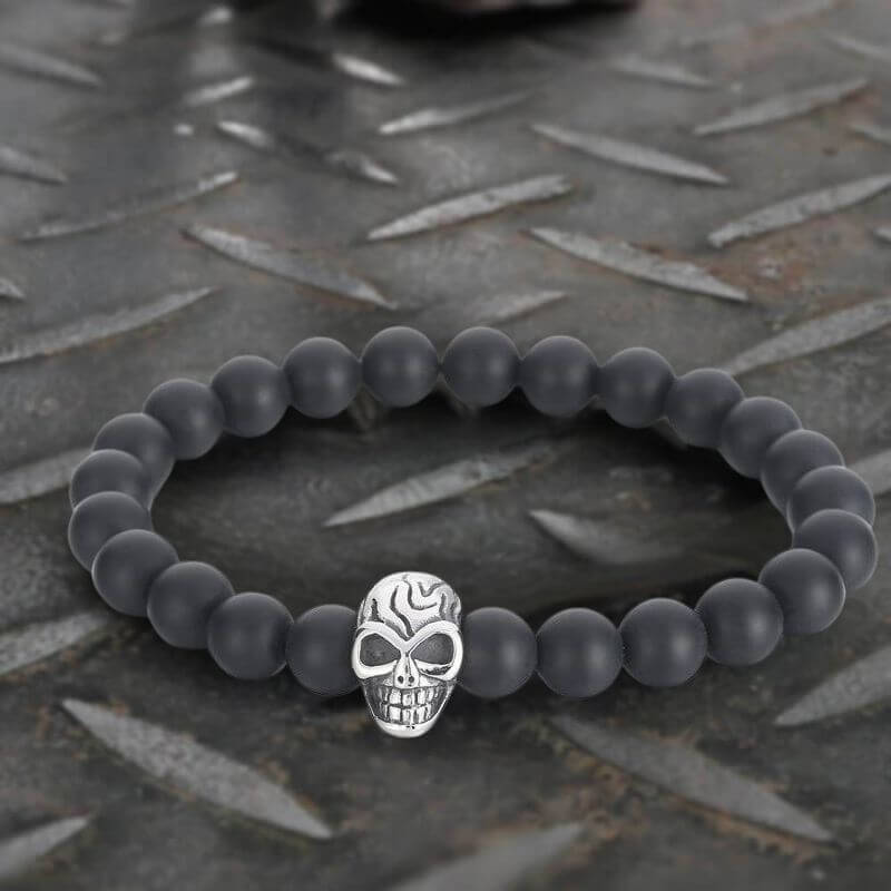 Cross Skull Turquoise Stainless Steel Bracelet