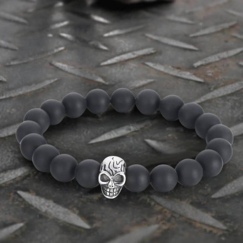 Cross Skull Turquoise Stainless Steel Bracelet