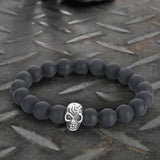 Kreuz-Totenkopf-Türkis-Edelstahlarmband